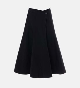 Dawei Asymmetric Buttoned Flared Skirt, Packshot View