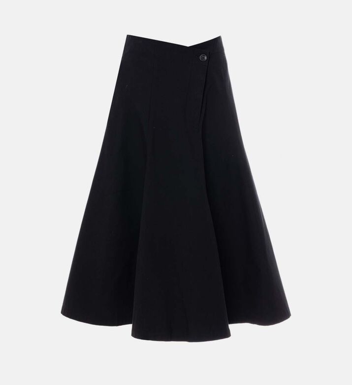 Dawei Asymmetric Buttoned Flared Skirt, Packshot View