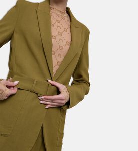 Forte-Forte Linen-blend Notched Lapels Jacket, Model View