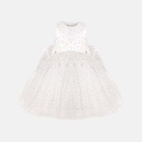 Tulle Silver Foil-print Dress