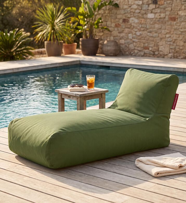 Home Deco and More Dive In Sunbed, Green, 180x71x69-cm, Packshot View