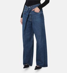 Agolde High Rise Wide-leg Denim Pants, Model View