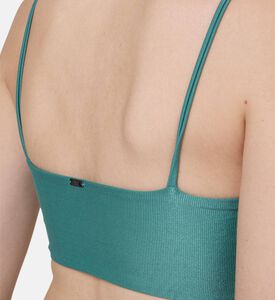 بلوزة بياقة مستديرة بحشوة قابلة للإزالة