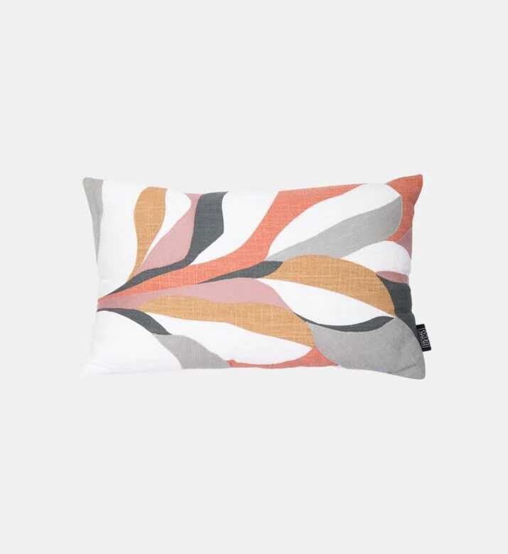 Home Deco and More Osaka Cotton Slub Embroidered Filled And Vaccumed Cushion, Packshot View