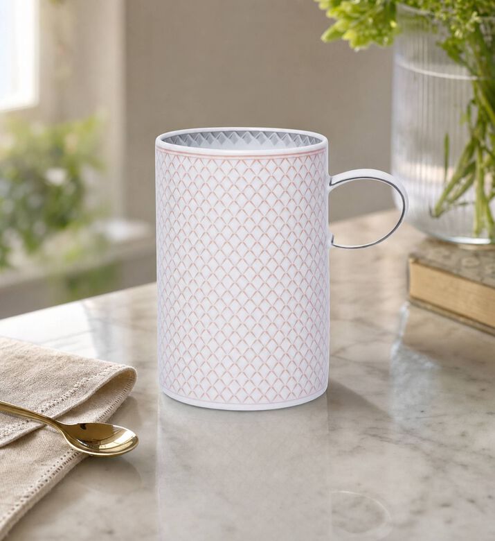 Vista Alegre Maya Handled Porcelain Mug, Model View
