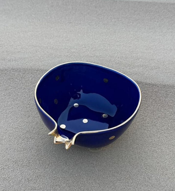 Tohfa Luxe Bowl Half Pomegranate, Blue, Packshot View