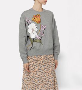 Marni Floral-print Long-sleeve Sweatshirt, Model View