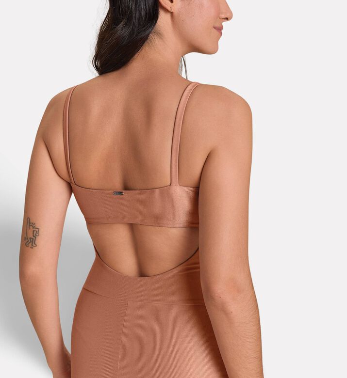 LIVE! Allure Adaptiv Jumpsuit Shorts, Dark-beige, L, Model View