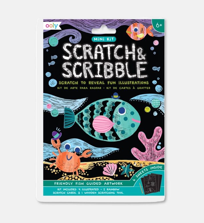 Ooly Scratch Scrbl Mini Frndly Fish, Packshot View