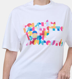 تيشيرت بياقة مستديرة بطبعة غرافيك