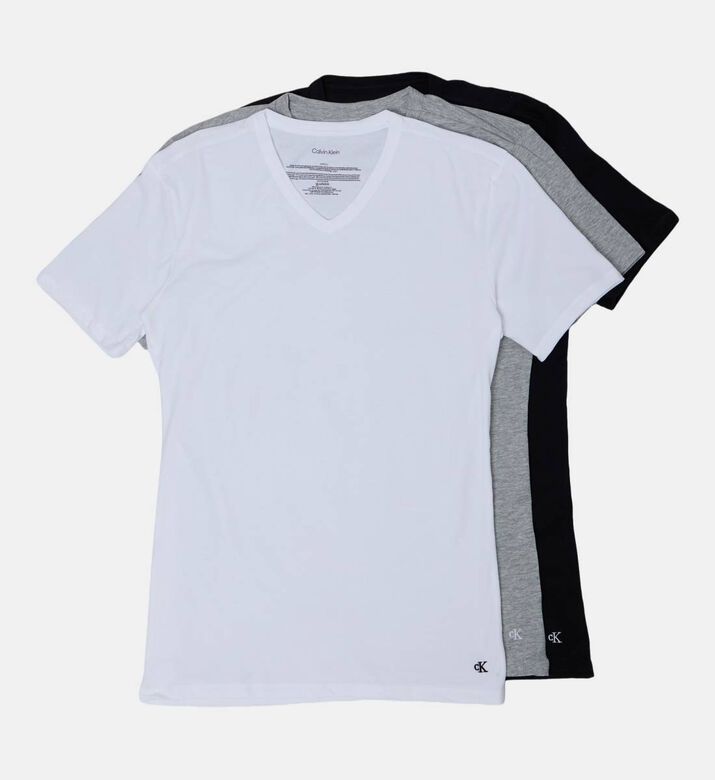Calvin Klein Logo-embroidery 3-pack V-neck Top, Packshot View