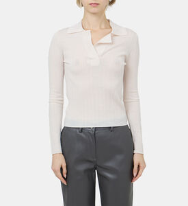 Light Wool Blend Polo Shirt