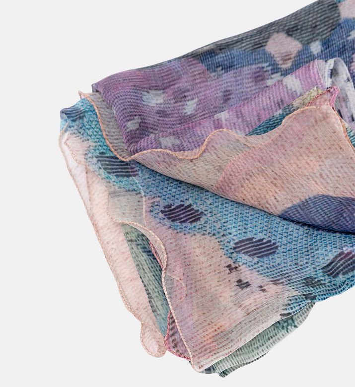 Multicolor Printed Square-shape Scarf