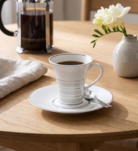 Vista Alegre Elegant Coffee Saucer Cup Set, Model View