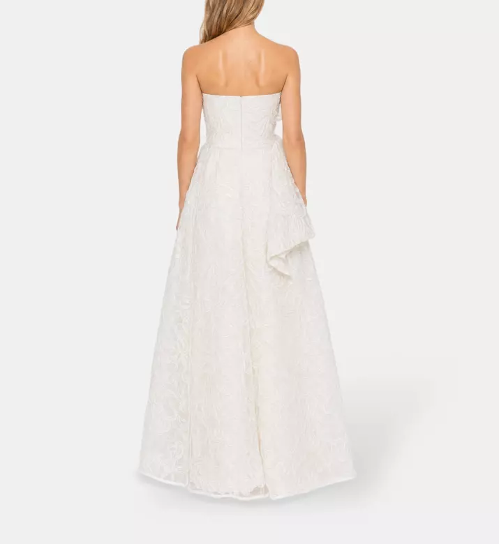 L Atelier Du Luxe Couture Lace High-low Gown, Model View