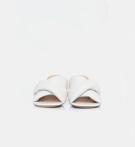 JW Anderson Gold Heel Leather Flip-flops, Off-white, Eu-36, Packshot View