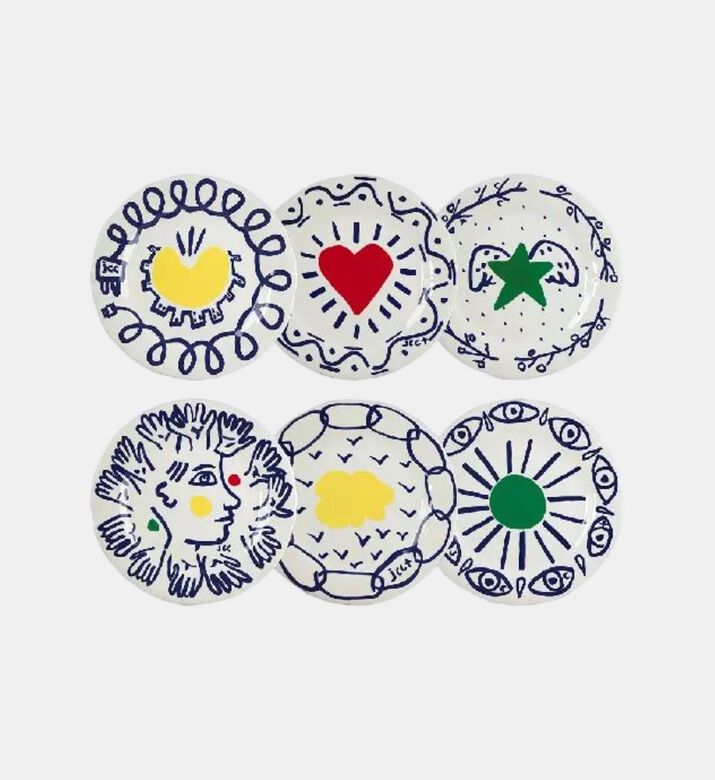 Gien Dessert Plate Archipel Sent S6, Packshot View