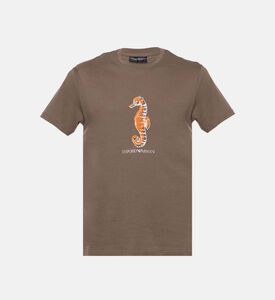 تيشيرت قطن بطبعة سلطعون