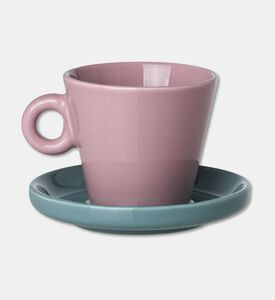 Estia Cup Espresso Echo With Saucer, Pink, 100-ml, Packshot View
