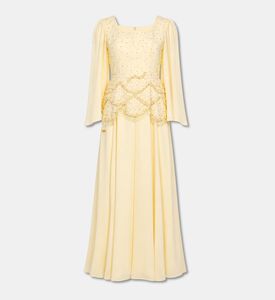 Suzy Matar Beaded Peplum Evening Dress, Packshot View