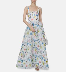 Alice and Olivia Floral Square-neck Maxi Dress, Model View