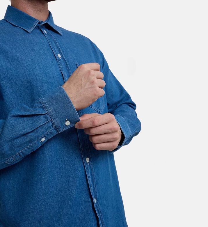 قميص بجيب على الصدر قطن عضوي