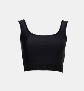 بلوزة قصيرة بحافة مطاطية بلوغو