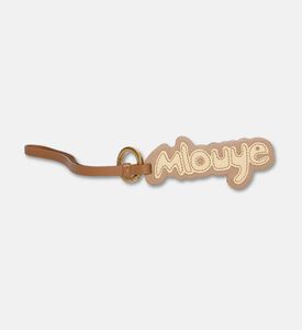 Mlouye Logo Leather Keyring, Yellow, Packshot View
