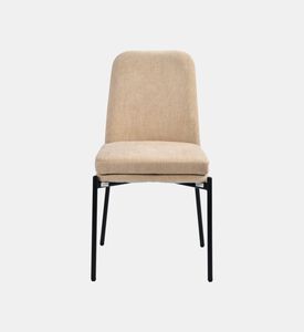 Home Deco and More Sky Plywood Steel Dining Chair, Beige, Packshot View