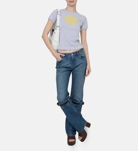 تيشيرت قطن بطبعة جملة معبرة