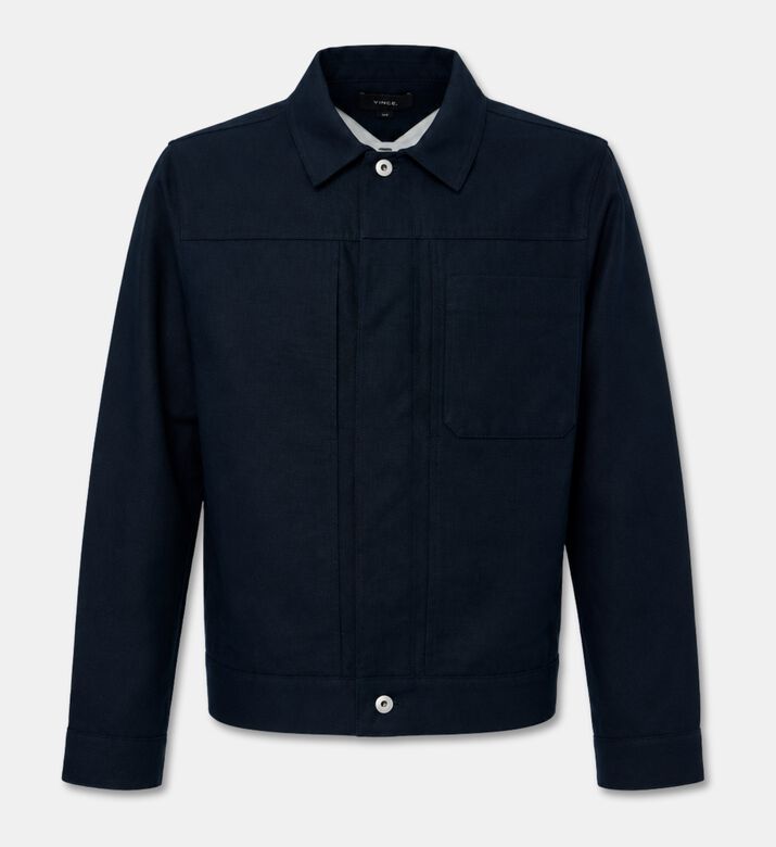 Vince Cotton-linen Trucker Jacket, Packshot View
