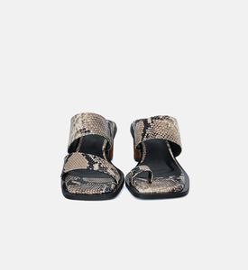 Gabin Indo Snakeskin Leather Sabot Mules Gabin Indo Snakeskin Leather Sabot Mules