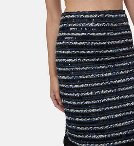 Edward Achour Paris Sequin-embellished Flared Skirt, Model View