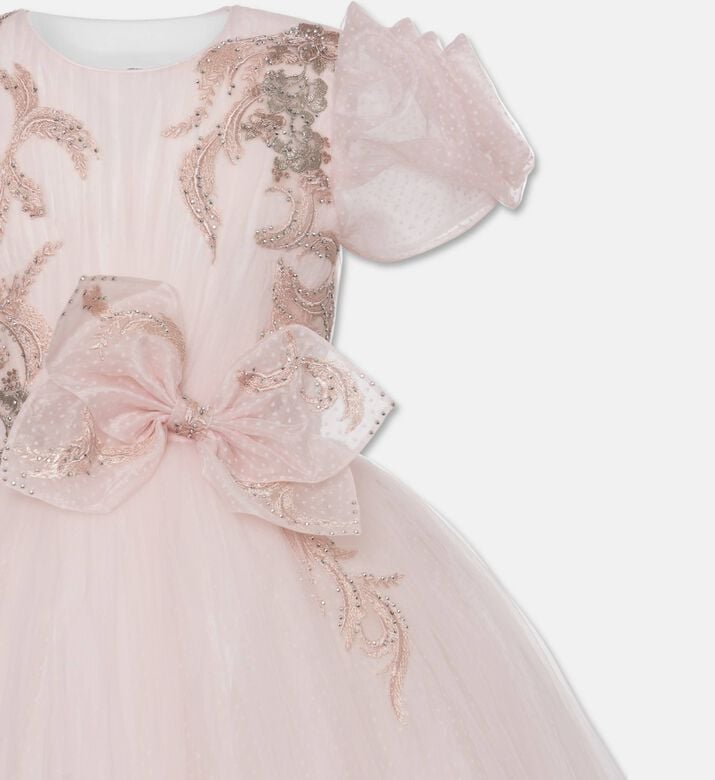 Lelyte Rose Puff-sleeve Tulle Dress, Packshot View