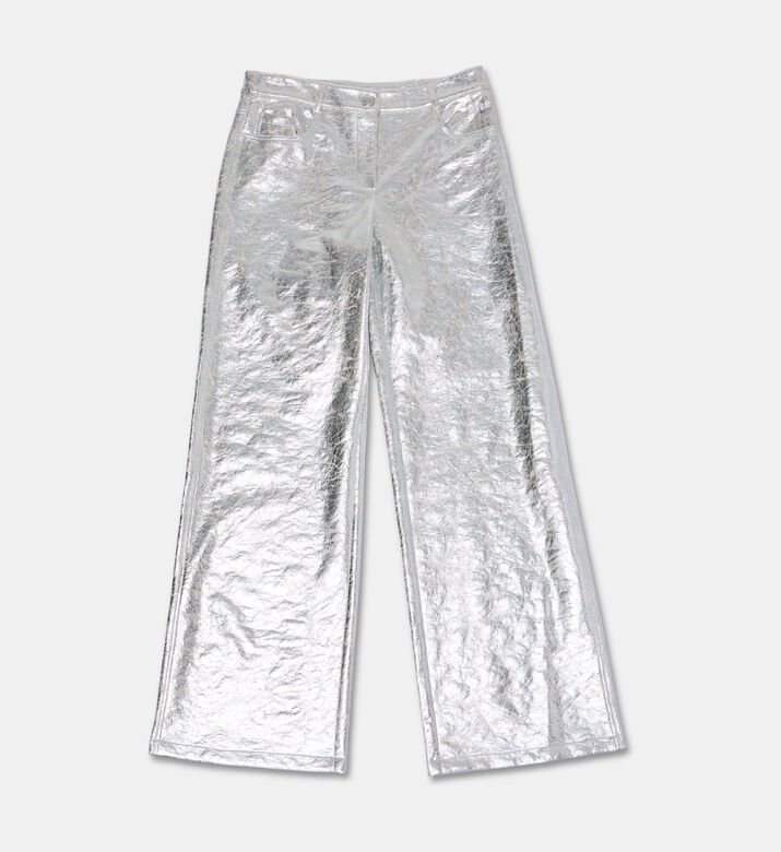 MSGM Metallic Wide-leg Pants, Packshot View