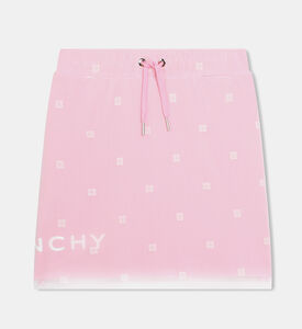 تنورة بقماش شبكي ونقشة 4g