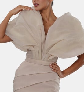 Off-shoulder Draped Bodice Maxi Gown Off-shoulder Draped Bodice Maxi Gown