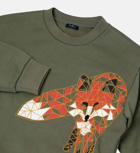 Kids Fox Motif Cotton Sweatshirt Kids Fox Motif Cotton Sweatshirt