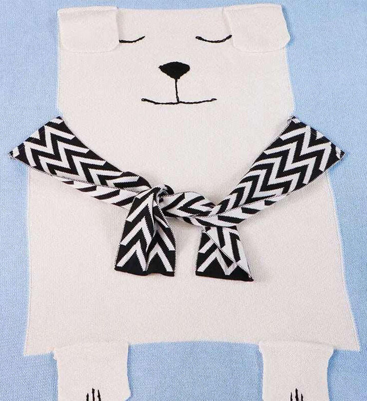 بطانية قطن مخصصة بشكل دب