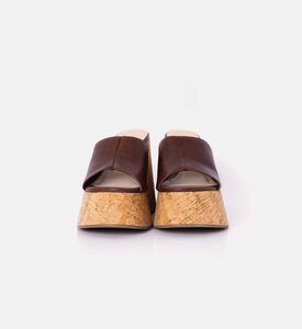 صندل مفتوح من الخلف بكعب ويدج عريض