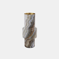 Liva Marble Round Belly Vase