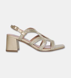 Bibilou Rope-strap Block-heel Sandals, Gold, Eu-41, Packshot View