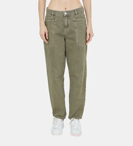 بنطال بقماش قطني تويل بجيوب خارجية