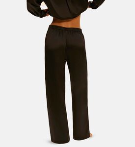 Satin Lace-detailing Pants