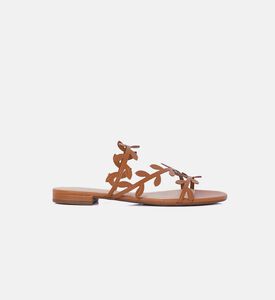 Leaf-shaped Straps Slip-on Sandals