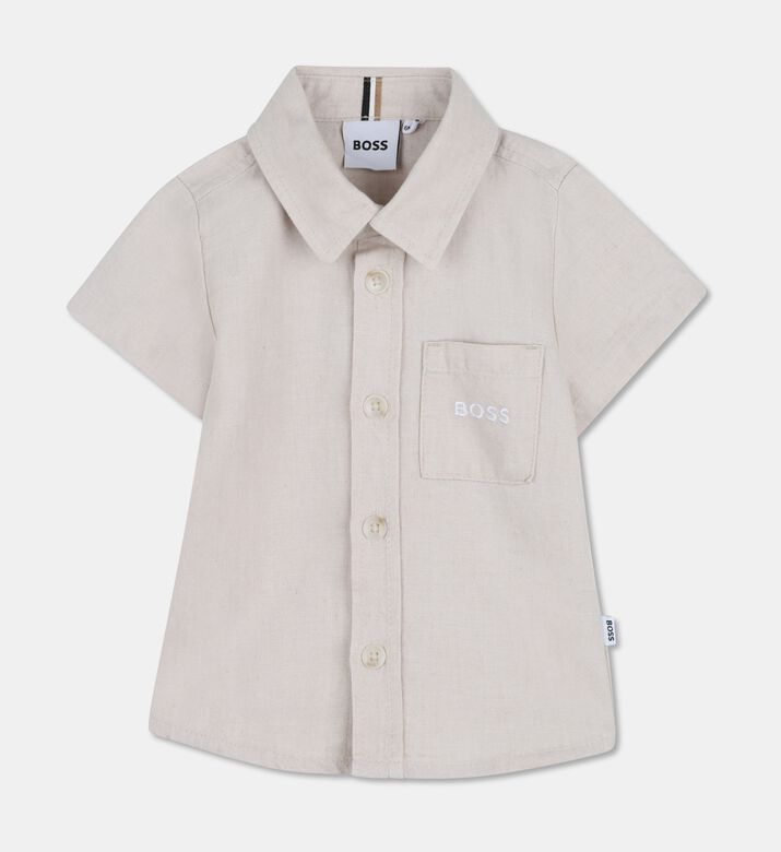 Boss Linen Button-down Shirt, Packshot View