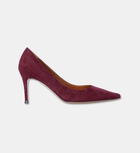 Roberto Festa Tirsasm Suede Pointed-toe Pumps, Burgundy, Eu-36, Packshot View