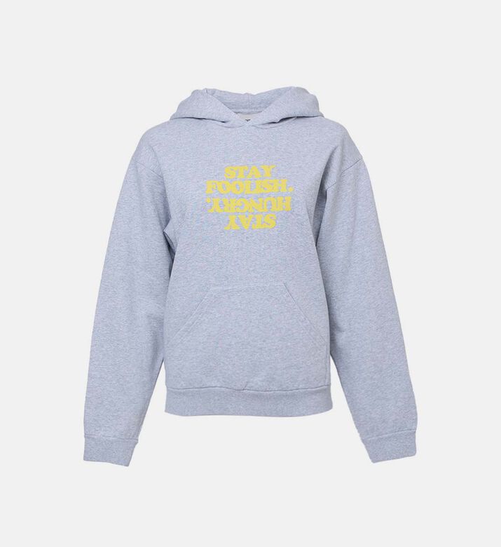 سويت شيرت بمزيج قطن بطبعة متباينة