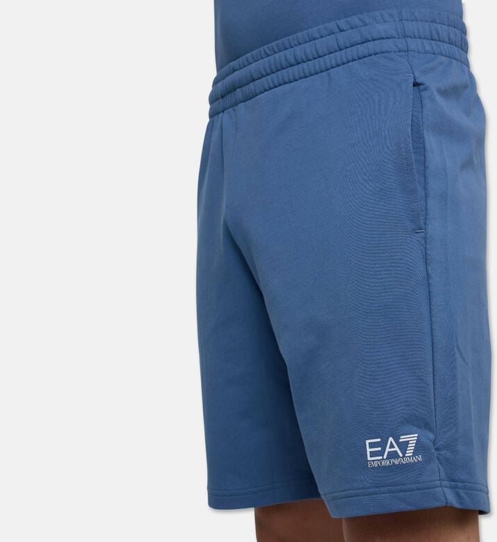 EA7 Side Pockets Athletic Shorts, Blue, L, Model View