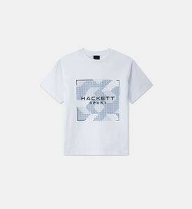 Digital Camo Graphic Print Cotton T-shirt